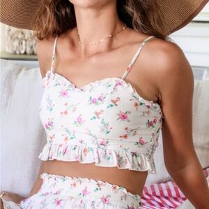 *CLEARANCE* NEW Altar’d State Floral Crop Top Size XL NWT